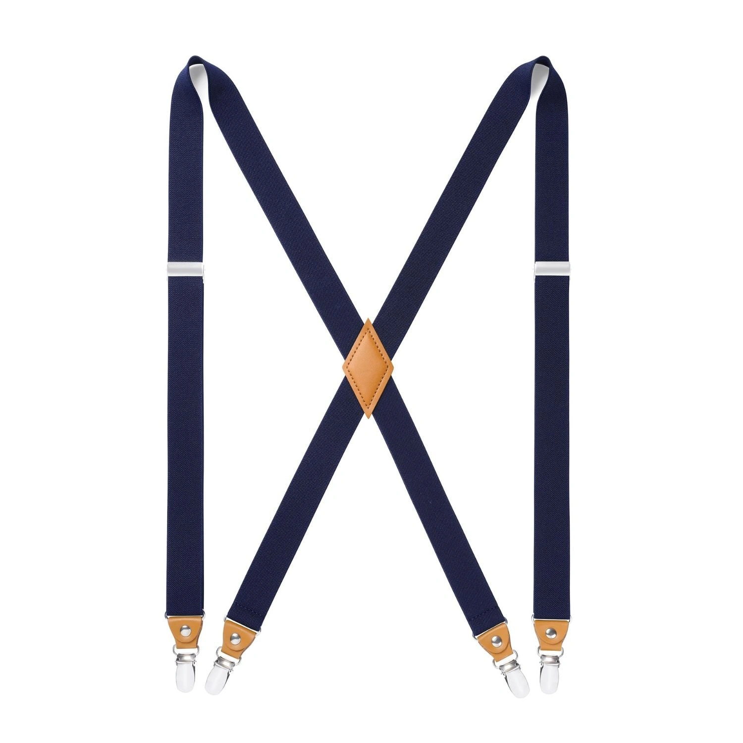 Smart Navy Suspender – 1" Adjustable with Secure Clips for a Perfect Fit.
