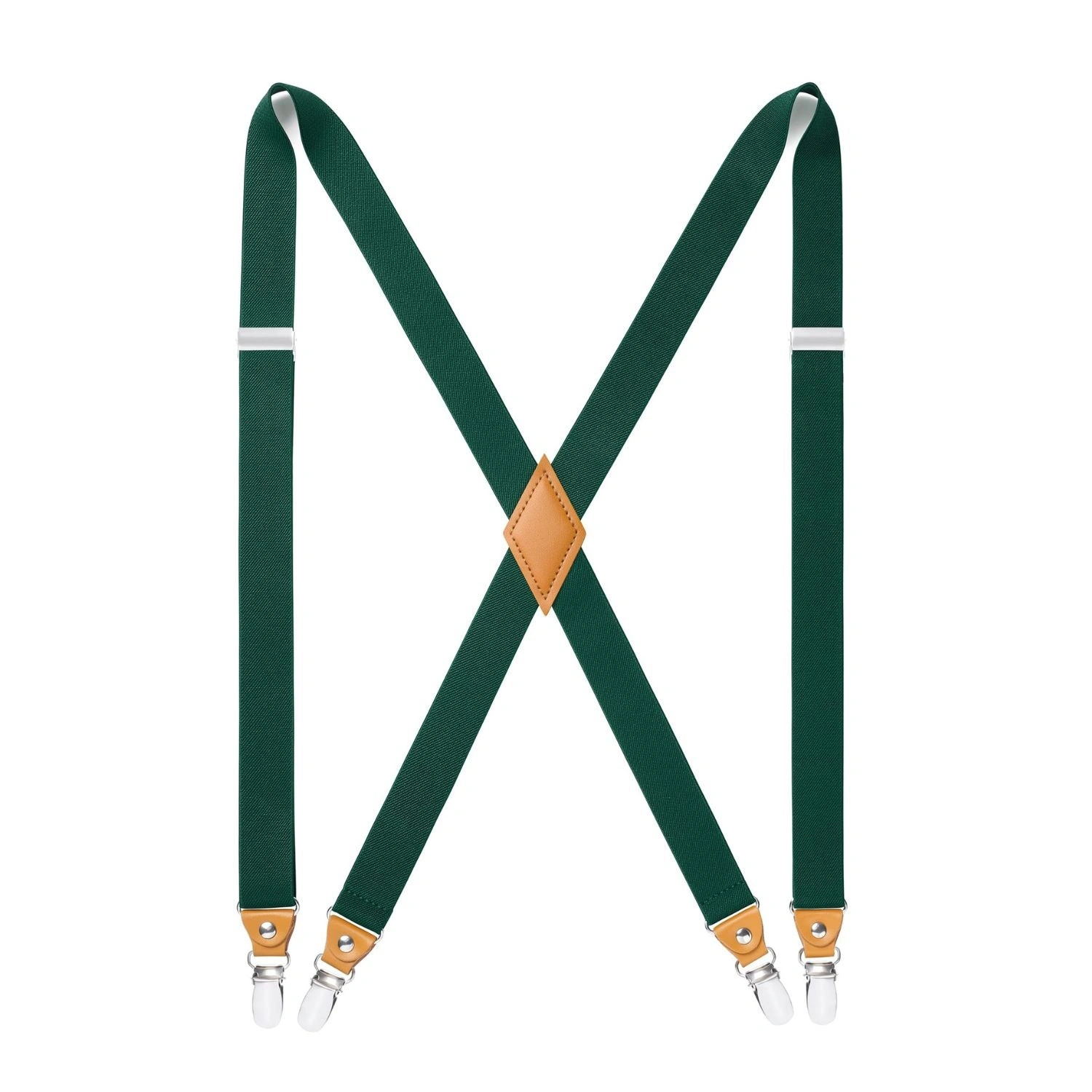 Green Classic Suspenders One Inch Wide Adjustable with Secure Clips for Trousers - Get Yours Now Mate!